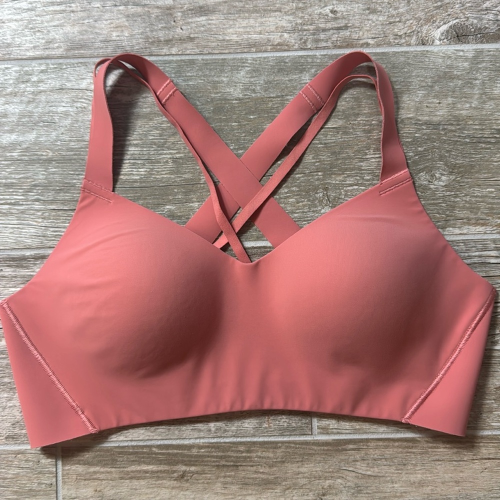 - Gymshark Apex Limit Sports Bra Terracotta Pink Size M